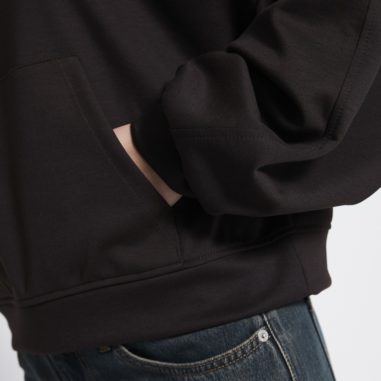 Boxy scuba hoodie "Aira" Brown